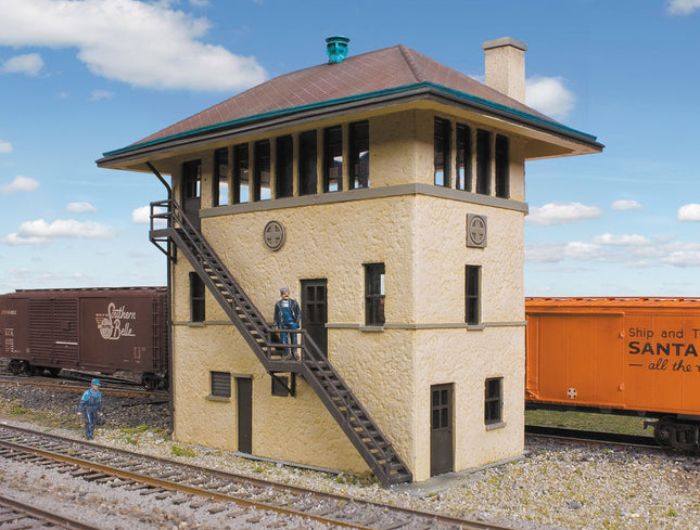 Walthers Cornerstone 933-2983 Santa Fe ATSF Interlocking Tower HO Scale - assembled model