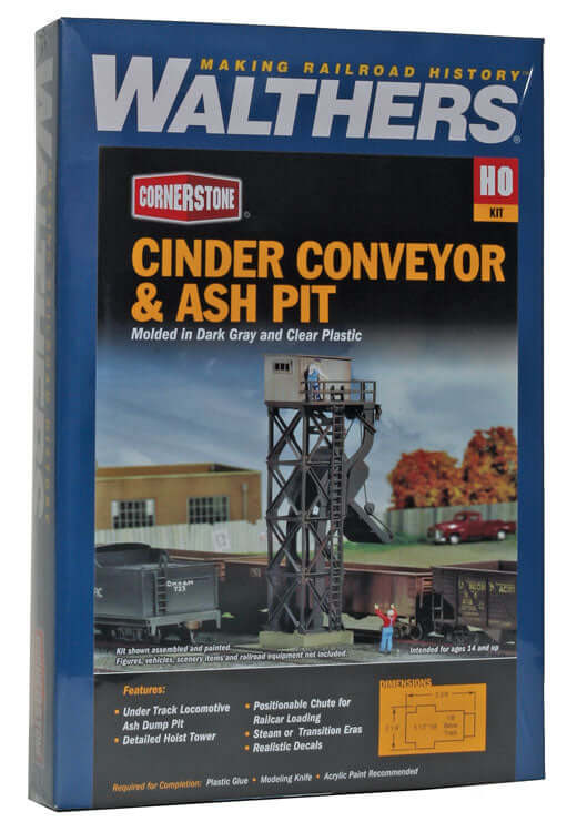 Walthers Cornerstone 933-3181 Cinder Conveyor & Ash Pit HO Scale - box front