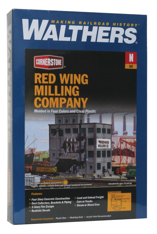 Walthers Cornerstone 933-3212 | Red Wing Milling Co. - Building Kit | N Scale