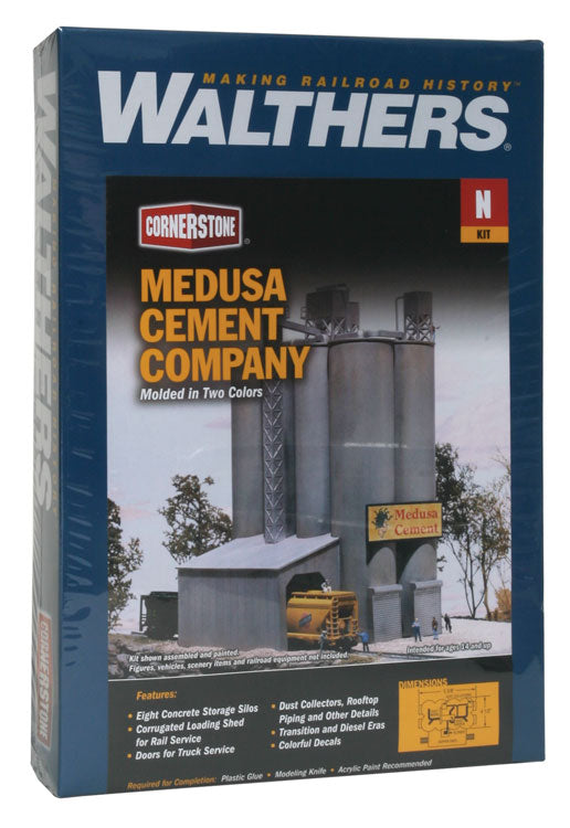 Walthers Cornerstone 933-3218 | Medusa Cement Company - Building Kit | N Scale