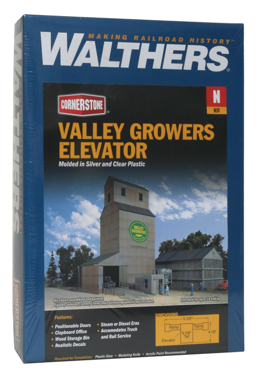 Walthers Cornerstone 933-3251 Valley Growers Elevator N Scale - box front