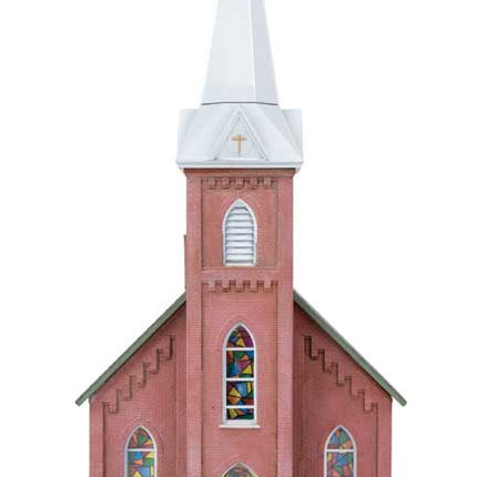 Walthers Cornerstone 933-3858 | Brick Church - Plastic Building Kit | N Scale