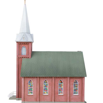 Walthers Cornerstone 933-3858 | Brick Church - Plastic Building Kit | N Scale
