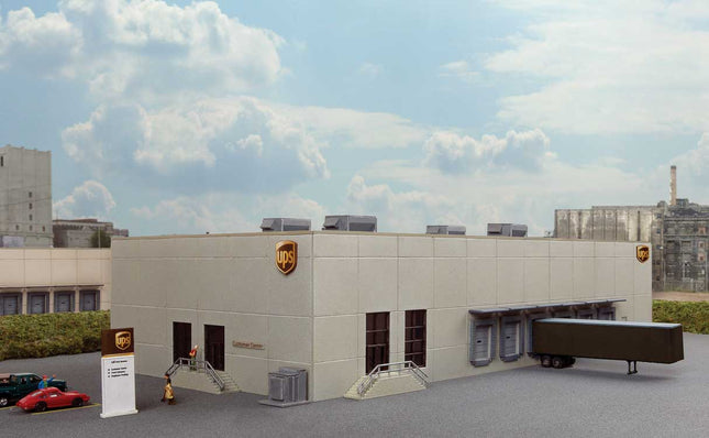 Walthers Cornerstone 933-3863 | UPS(R) Hub with Customer Center - Building Kit | N Scale