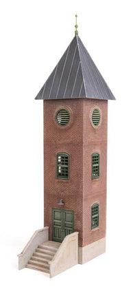 Walthers Cornerstone Vintage Brick Warehouse plastic building kit for HO scale model train layouts.
