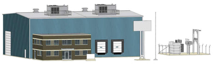 Walthers Ford Stamping Plant HO scale model kit showcasing industrial architecture and factory details.