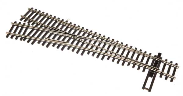 WalthersTrack 10013 Code 100 Nickel Silver DCC-Friendly #4 Turnout Left Hand HO scale