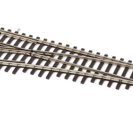 WalthersTrack DCC Friendly Number 4 Left Hand Turnout, Code 83 Nickel Silver for HO Scale model train layout.