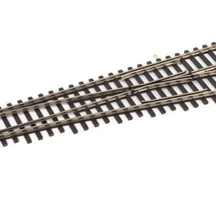 WalthersTrack Code 83 Nickel Silver Right Hand Turnout for HO Scale model railroads, fully assembled track with realistic details.