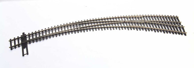WalthersTrack 83062 Code 83 Nickel Silver DCC-Friendly Curved Turnout - 20 and 24" Radii Right Hand HO scale
