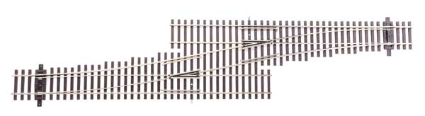 WalthersTrack 83073 Code 83 Nickel Silver DCC-Friendly #5 Single Crossover Turnout Left Hand HO scale