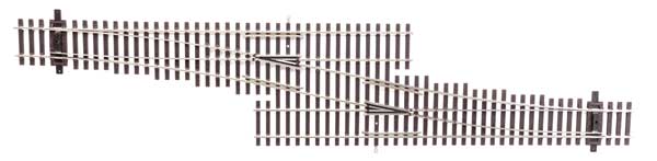 WalthersTrack 83074 Code 83 Nickel Silver DCC-Friendly #5 Single Crossover Turnout Right Hand HO scale
