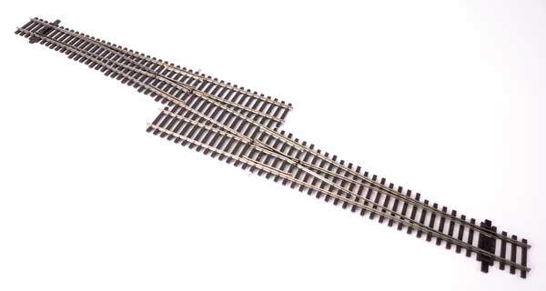 WalthersTrack 83076 Code 83 Nickel Silver DCC-Friendly #6 Single Crossover Turnout Right Hand HO scale