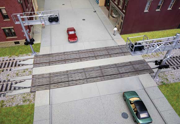 WalthersTrack 83113 Modern Wood Grade Crossing w/Rerailer Ends Kit HO scale