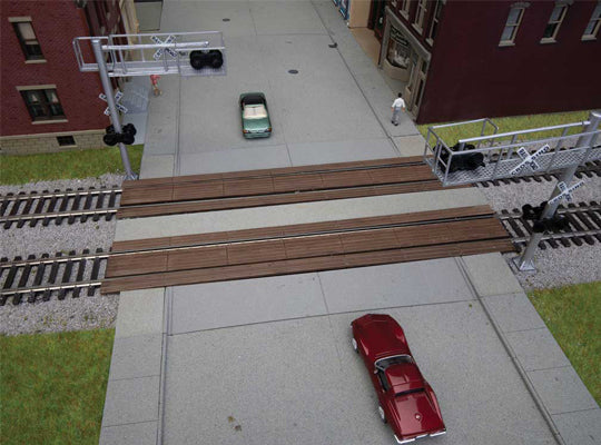 WalthersTrack 83116 Modern Wood Grade Crossing pkg(2) Kit HO scale