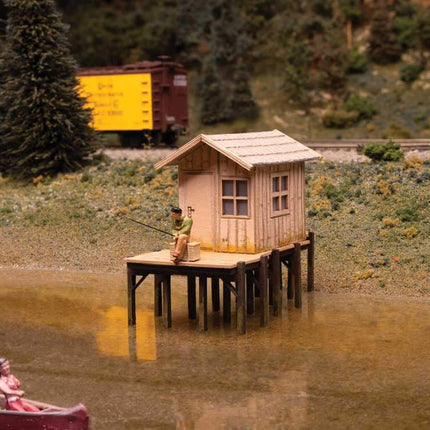 Walthers SceneMaster 949-4110 | Fisherman's Shanty - Laser-Cut Wood Kit | HO Scale