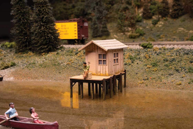 Walthers SceneMaster 949-4110 | Fisherman's Shanty - Laser-Cut Wood Kit | HO Scale