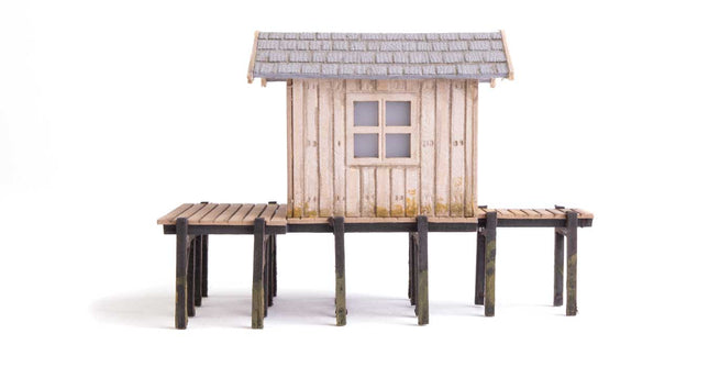 Walthers SceneMaster 949-4110 | Fisherman's Shanty - Laser-Cut Wood Kit | HO Scale