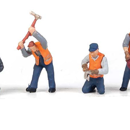 Walthers SceneMaster 949-6066 | Railroad Track Workers - 6 Figures | HO Scale