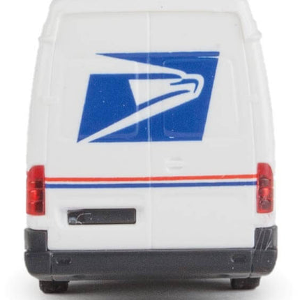 Walthers SceneMaster 949-12208 | Delivery Van - United States Postal Service (white, blue, red; "We Deliver For You" Slogan) - Assembled | HO Scale