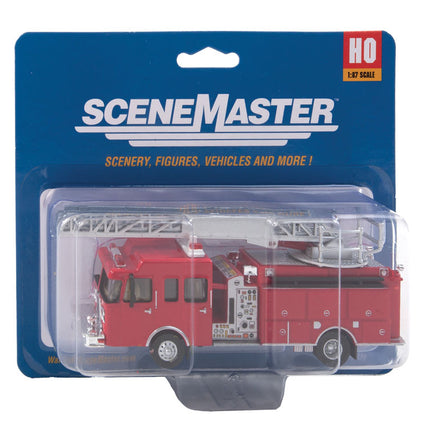 Walthers SceneMaster 949-13801 | Heavy-Duty Fire Department Ladder Truck - Assembled | HO Scale