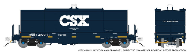 Rapido 1128001A HO scale Greenbrier transverse coil car in CSX blue