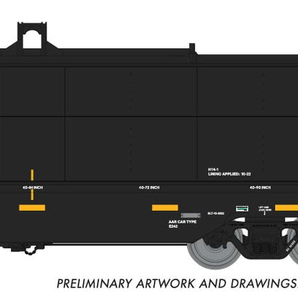 Rapido 1128007A HO scale Greenbrier transverse coil car in Norfolk Southern black with no logo