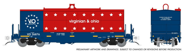 Rapido 1128018A HO scale Greenbrier Transverse Coil Car, Virginian & Ohio