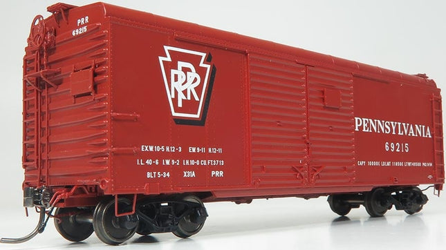 Rapido 123009-4 HO Scale PRR X31A Double-Door Boxcar Shadow Keystone #69215