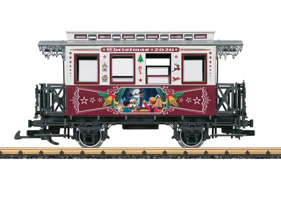 LGB 36026 2026 Christmas Car wooden two-axle passenger car G scale