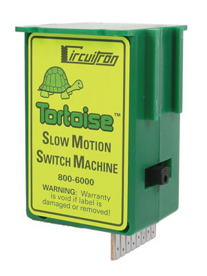 Circuitron 800-6000 Tortoise Slow Motion Switch Machine for model trains, featuring multi-scale compatibility and reliable construction.