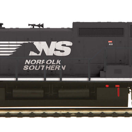 MTH Premier Dash-8 Diesel Engine Norfolk Southern #8398 model in O Scale on railroad track.