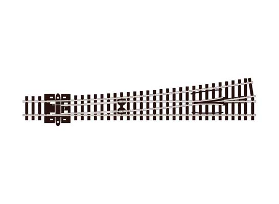 Peco SL-E389 Turnout #8 Code 80, Long, 36" Radius Diverging Route Left Hand, Electrofrog N scale