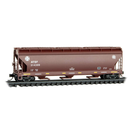 Micro-Trains ATSF 3-bay covered hopper model 314399, N Scale, designed for modern freight service.