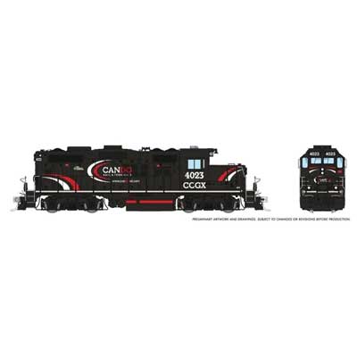 Rapido 54521 EMD GP9u low-nose rebuild Cando Contracting CCGX #4023 HO scale