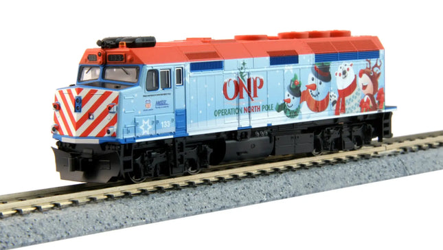 Kato 37-2016 | EMD F40PH - Chicago Metra Operation North Pole 2016 #133 | HO Scale