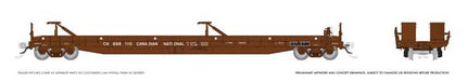Rapido 1130002A HO scale Vancouver Iron Works Piggyback Flatcar, Canadian National