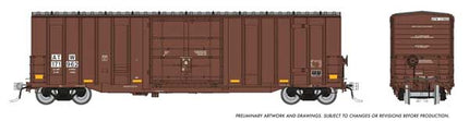 Rapido 1131007A HO scale Trenton Works 5277 Cubic Foot Boxcar, Atlantic & Western ATW