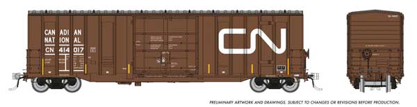 Rapido 1131004A HO scale Trenton Works 5277 Cubic Foot Boxcar, Canadian National