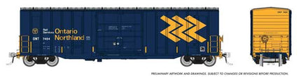 Rapido 1131006A HO scale Trenton Works 5277 Cubic Foot Boxcar, Ontario Northland