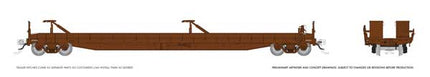 Rapido 1130997 HO scale Vancouver Iron Works Piggyback Flatcar, Painted, Unlettered