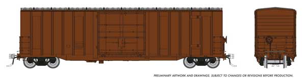 Rapido 1131099 HO scale Trenton Works 5277 Cubic Foot Boxcar, Painted, Unlettered