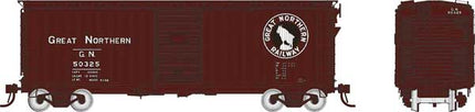 Rapido 1105004 HO scale Great Northern-Built 40' Double-Sheathed Boxcar, 6-pack, Great Northern