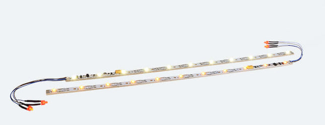 ESU 50708 LED interior lighting strip with DCC decoder and red marker lights, warm white for HO and N Scale passenger cars.