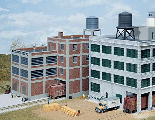 Walthers 933-3231 George Roberts Printing N Scale - built factory diorama scene