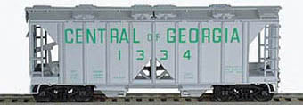 Bowser 43251 | H34 Covered Hopper Cars - Central of Georgia - Blt 9-44 Repack 5-70 Road #1343 | HO Scale