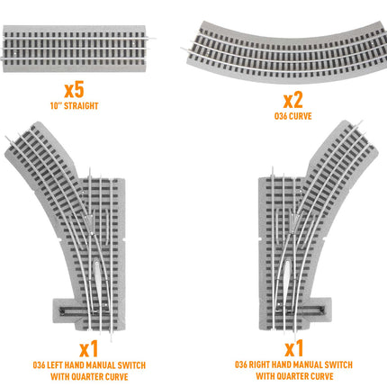 Lionel 6-12031 | FasTrack Outer Passing Loop Add-On Track Pack | O Gauge