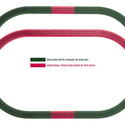Lionel 6-12031 | FasTrack Outer Passing Loop Add-On Track Pack | O Gauge