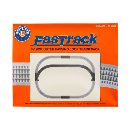 Lionel 6-12031 | FasTrack Outer Passing Loop Add-On Track Pack | O Gauge