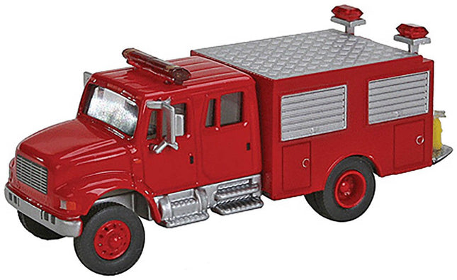 Walthers SceneMaster 949-11893 | International 4900 First Response Fire Truck - Assembled, Red | HO Scale